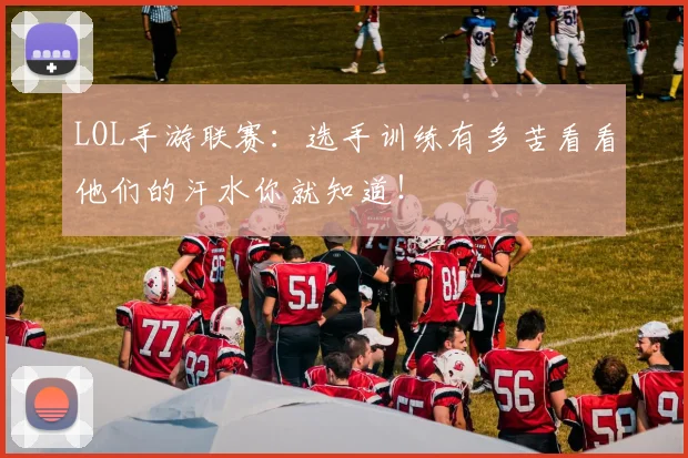 LOL手游联赛:选手训练有多苦看看他们的汗水你就知道!